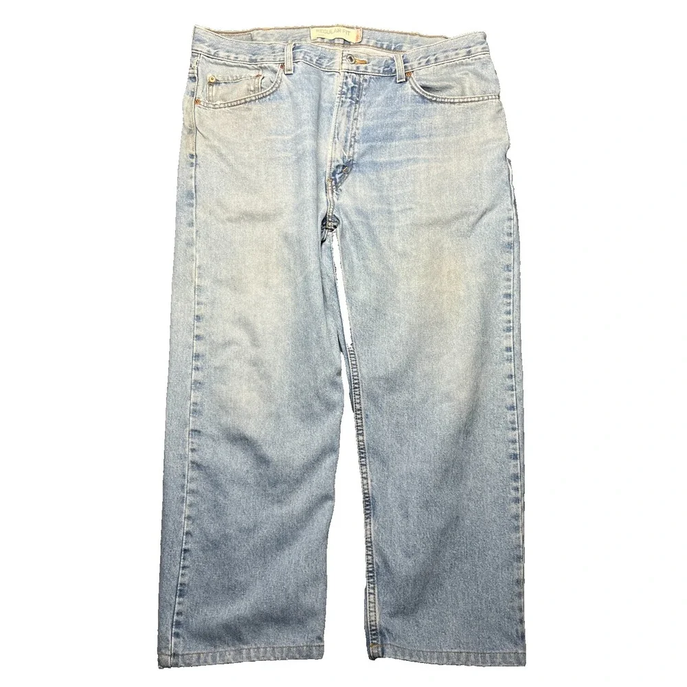 Vintage Levis 505 Jeans Men's 38x29 (Fits 38x25) Blue Light Wash Regular Fit Y2k